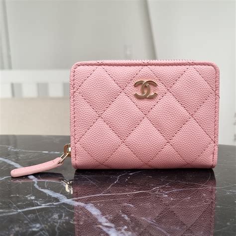 pink chanel trifold wallet|small double wallet Chanel.